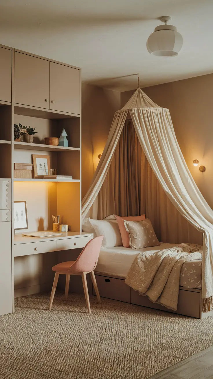 Girls Bedroom Ideas 2026: Aesthetic, Boho, Canopy, Pastel and Smart Storage