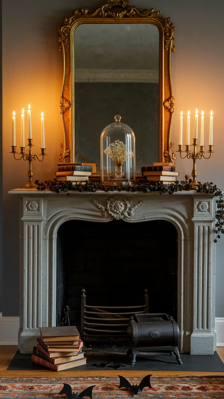 Halloween Mantle Ideas 2025: Classy, Spooky & Modern Fireplace Decor