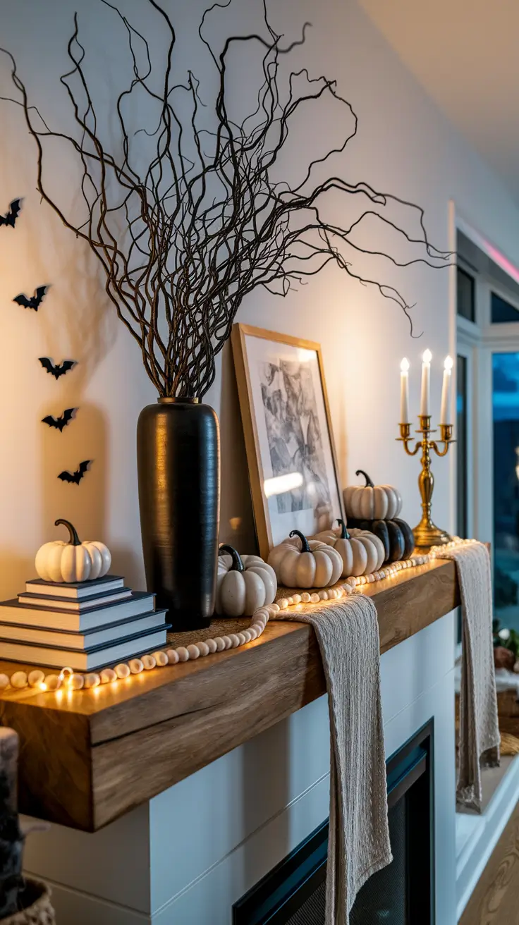 Halloween Mantle Ideas 2025: Classy, Spooky & Modern Fireplace Decor
