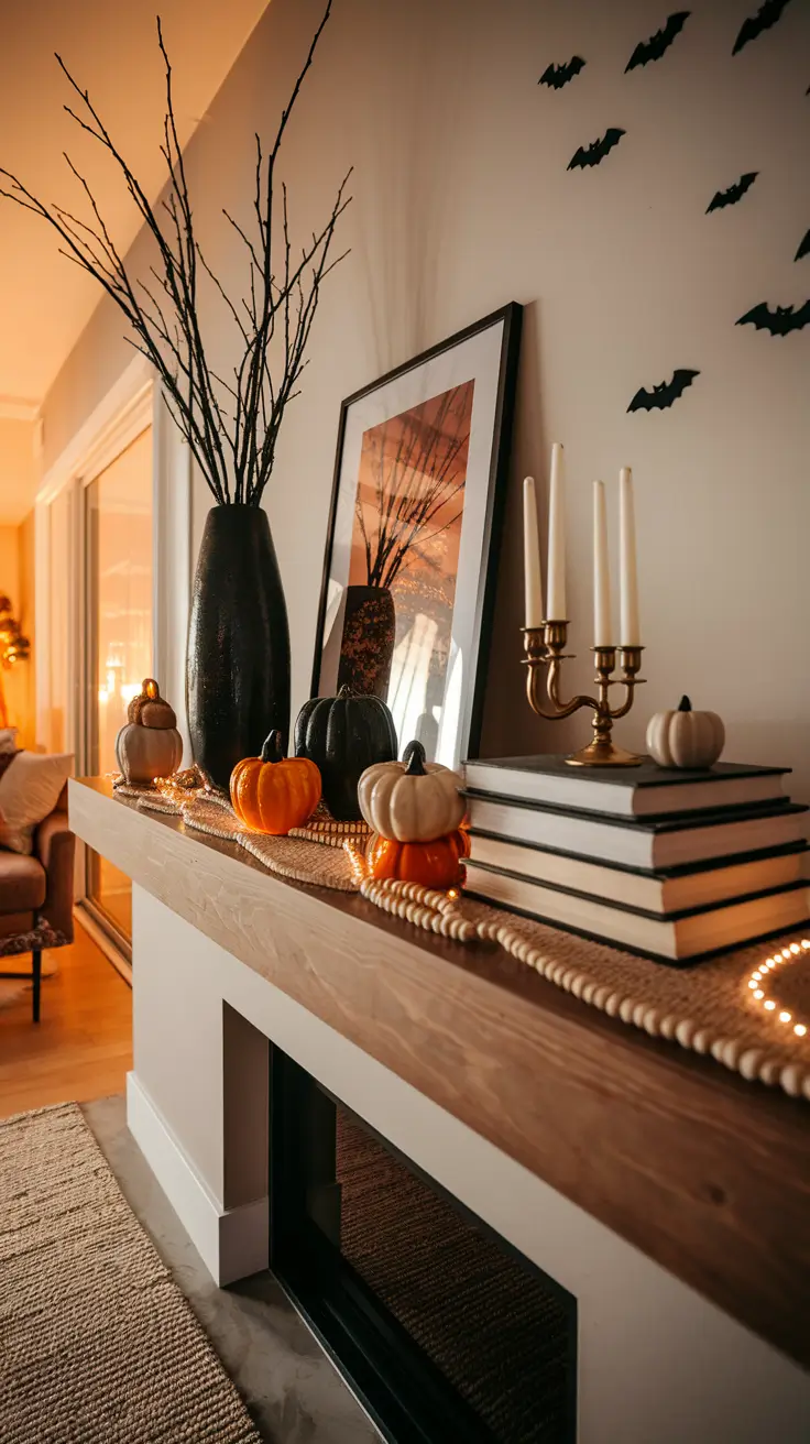 Halloween Mantle Ideas 2025: Classy, Spooky & Modern Fireplace Decor