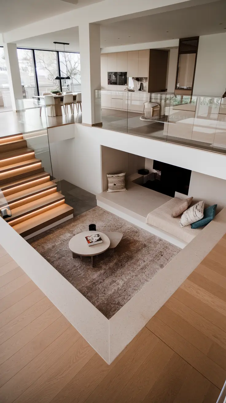 Sunken Living Room Ideas 2026 – Modern, Minimalist & Cozy Designs