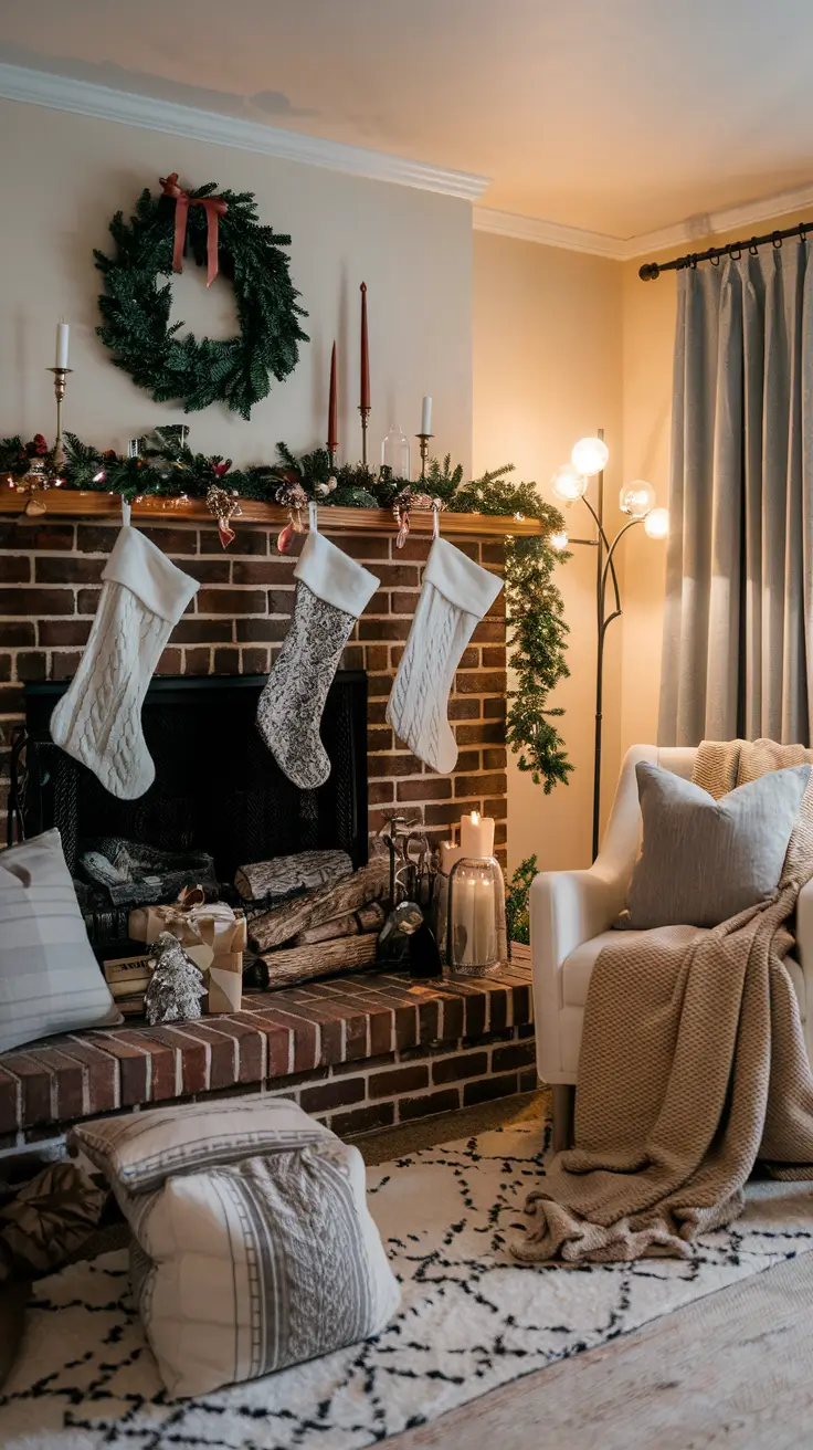 Mantle Xmas Decorations Ideas 2026: Modern, Vintage & Cozy Fireplace Inspiration
