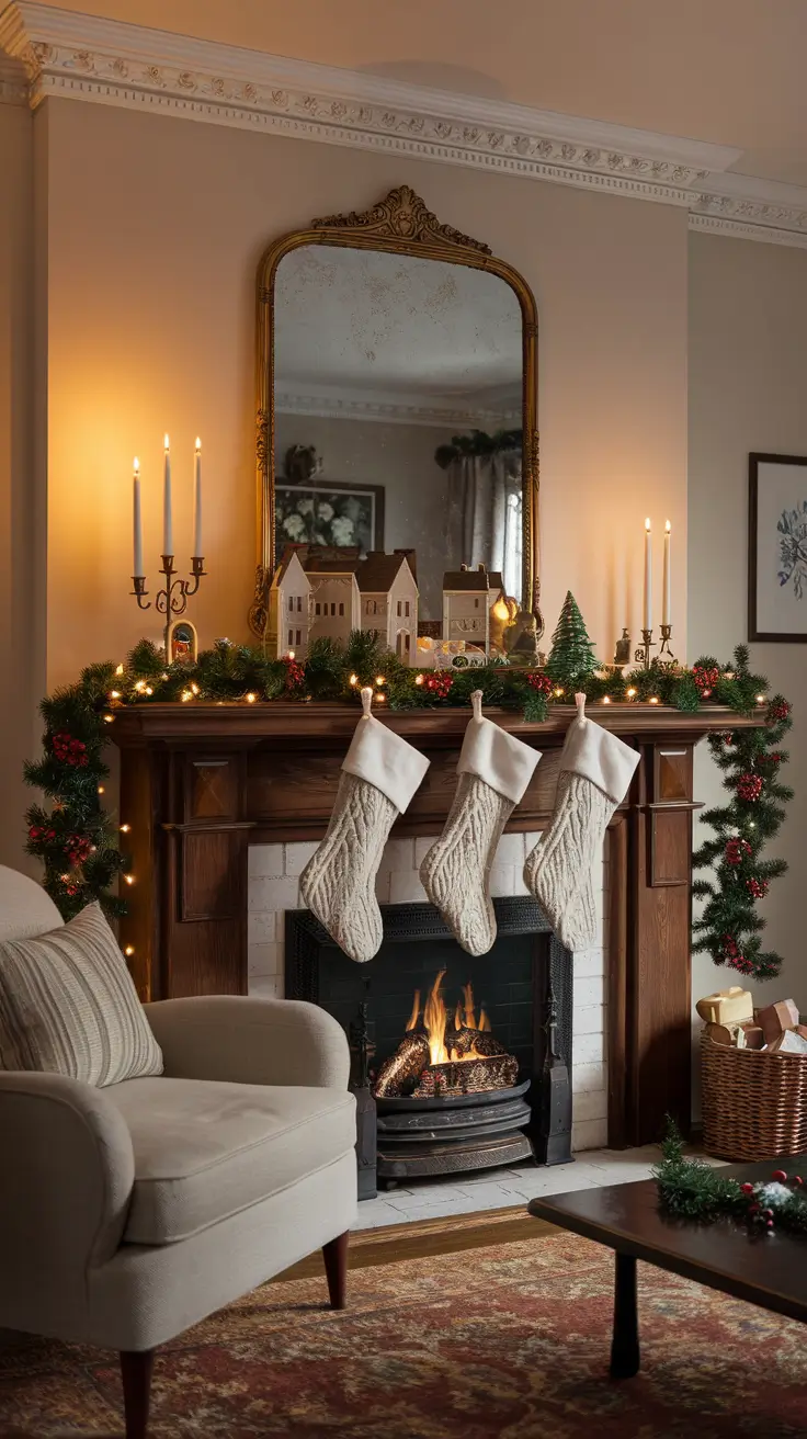 Mantle Xmas Decorations Ideas 2026: Modern, Vintage & Cozy Fireplace Inspiration