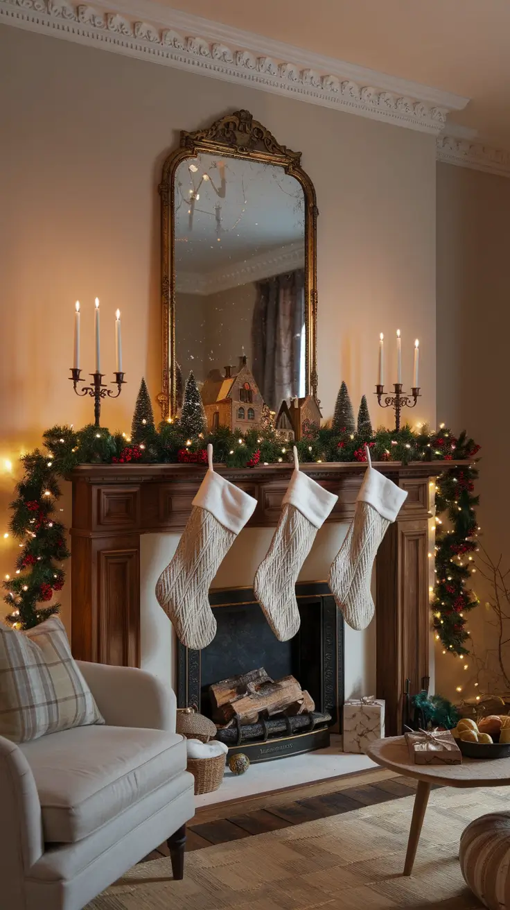 Mantle Xmas Decorations Ideas 2026: Modern, Vintage & Cozy Fireplace Inspiration