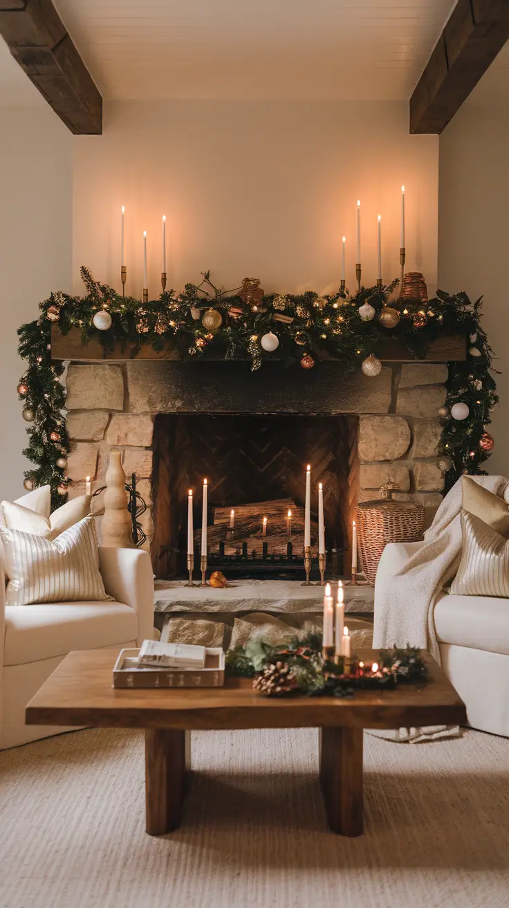 Mantle Xmas Decorations Ideas 2026: Modern, Vintage & Cozy Fireplace Inspiration