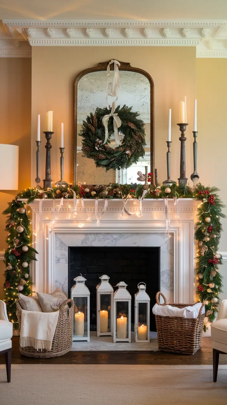 Mantle Xmas Decorations Ideas 2026: Modern, Vintage & Cozy Fireplace Inspiration