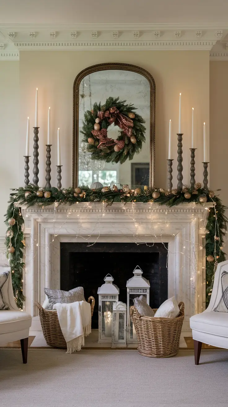 Mantle Xmas Decorations Ideas 2026: Modern, Vintage & Cozy Fireplace Inspiration