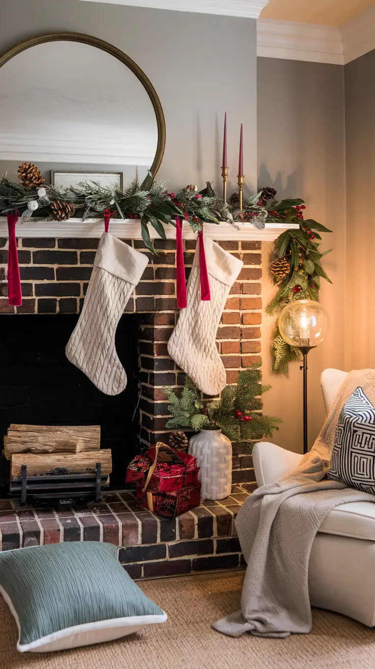 Mantle Xmas Decorations Ideas 2026: Modern, Vintage & Cozy Fireplace Inspiration