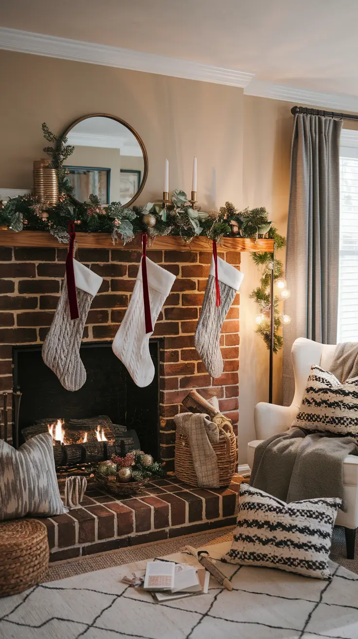 Mantle Xmas Decorations Ideas 2026: Modern, Vintage & Cozy Fireplace Inspiration