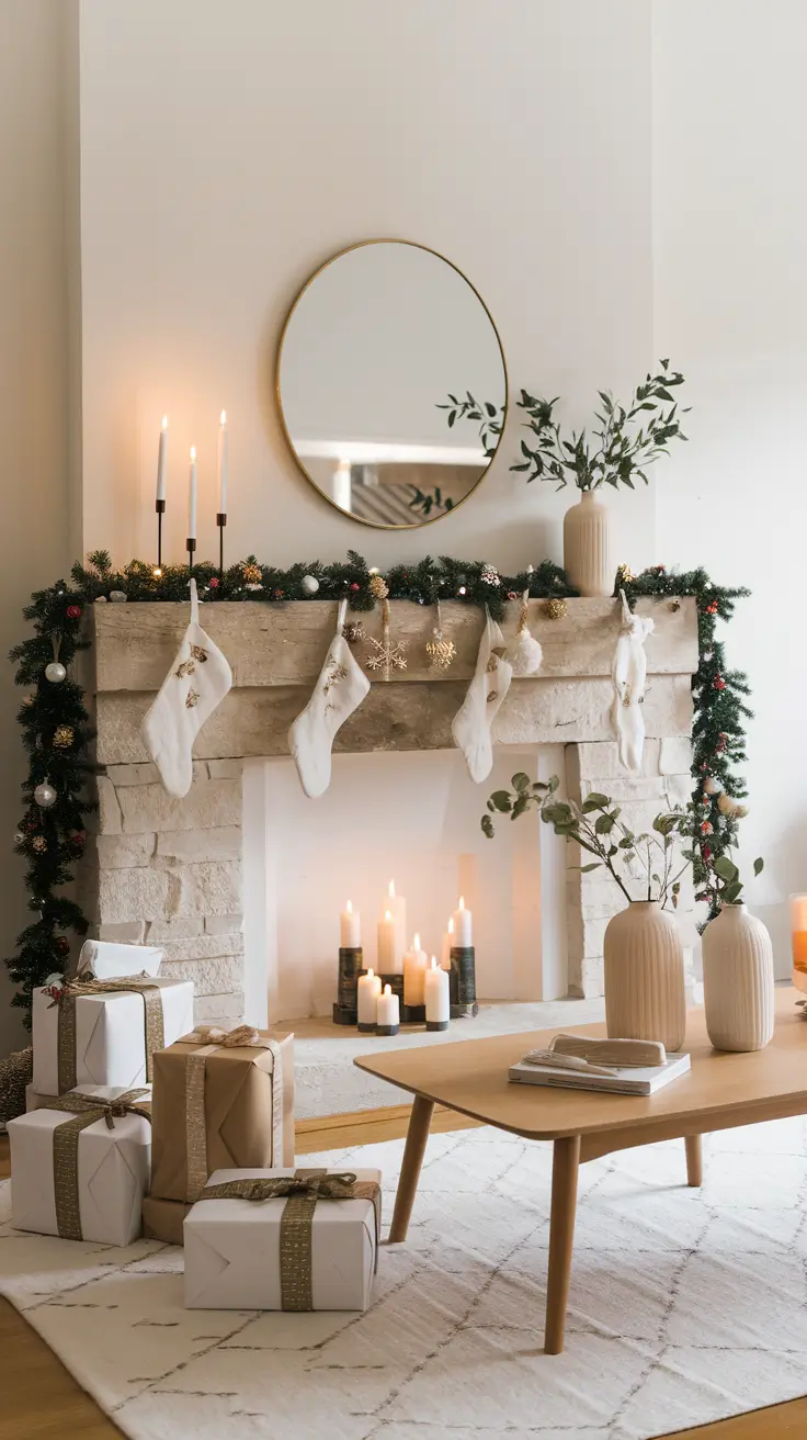 Mantle Xmas Decorations Ideas 2026: Modern, Vintage & Cozy Fireplace Inspiration