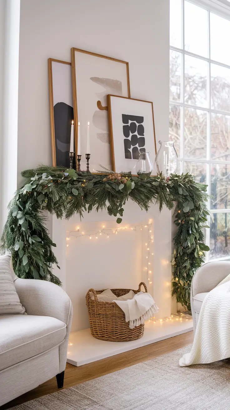 Mantle Xmas Decorations Ideas 2026: Modern, Vintage & Cozy Fireplace Inspiration