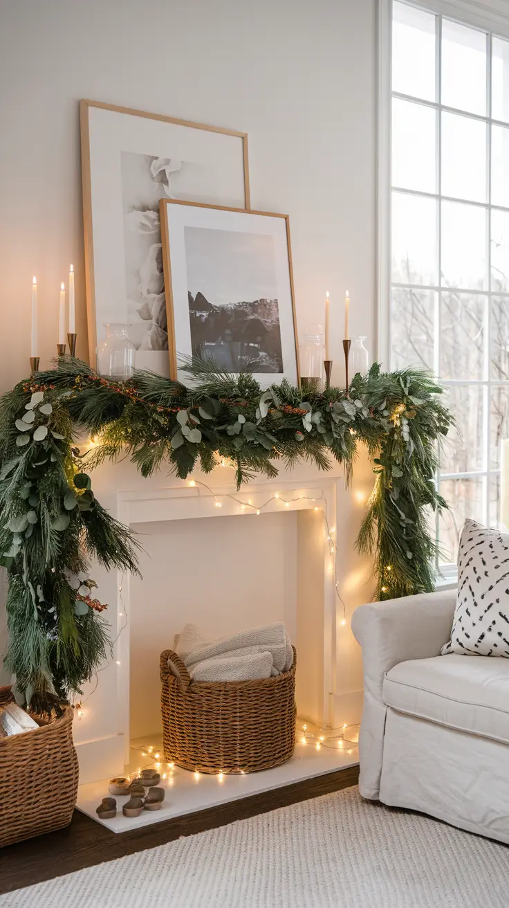 Mantle Xmas Decorations Ideas 2026: Modern, Vintage & Cozy Fireplace Inspiration