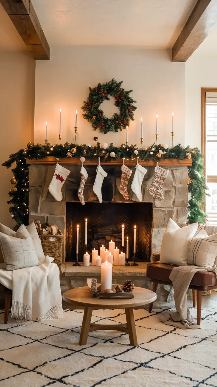 Mantle Xmas Decorations Ideas 2026: Modern, Vintage & Cozy Fireplace Inspiration