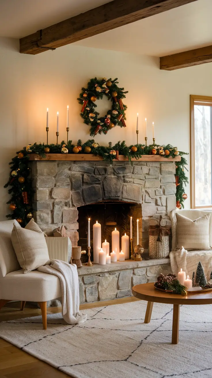 Mantle Xmas Decorations Ideas 2026: Modern, Vintage & Cozy Fireplace Inspiration
