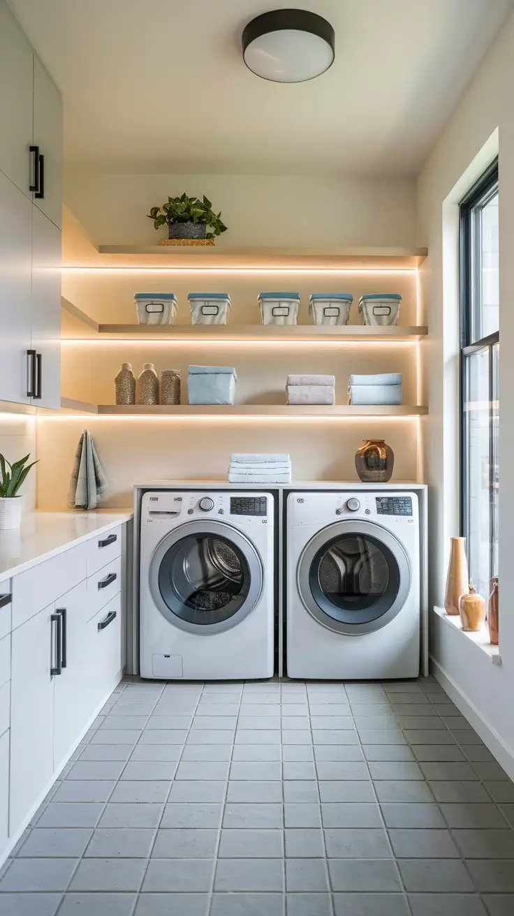 Laundry Room Shelves Ideas 2026: Modern, Farmhouse & DIY Inspiration