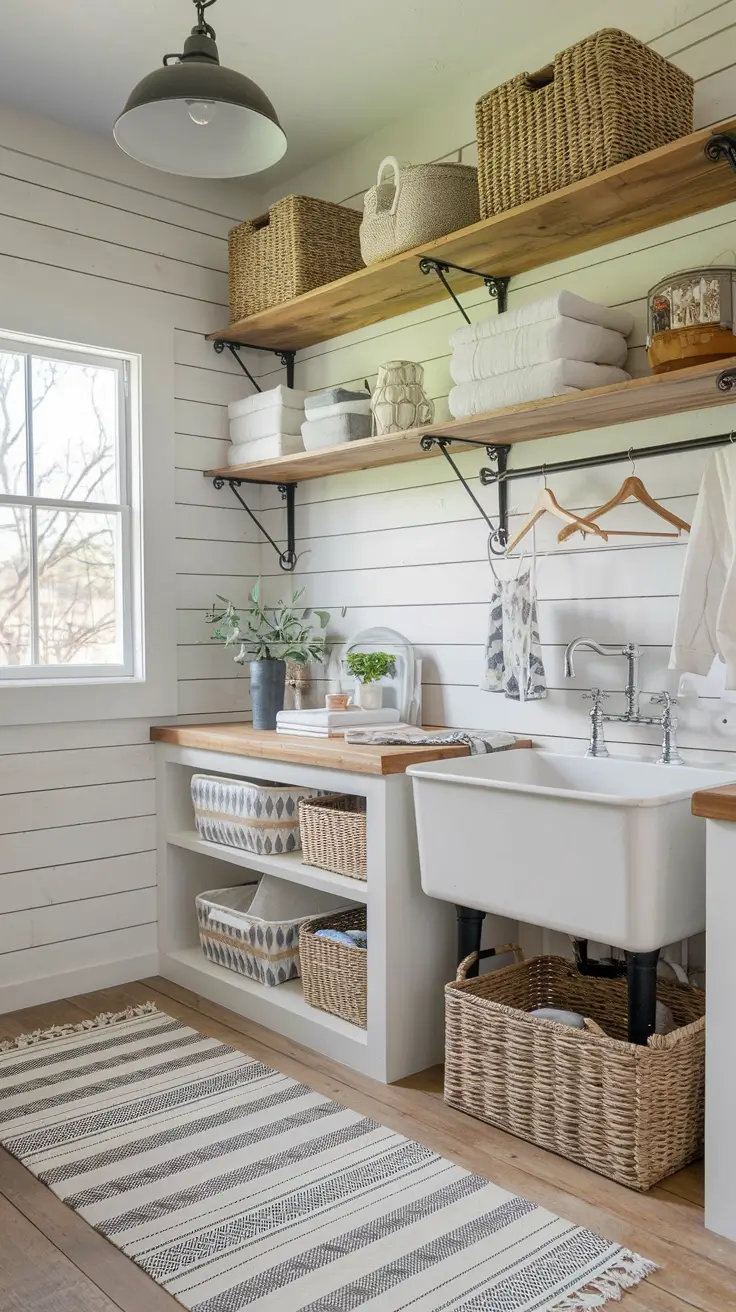 Laundry Room Shelves Ideas 2026: Modern, Farmhouse & DIY Inspiration