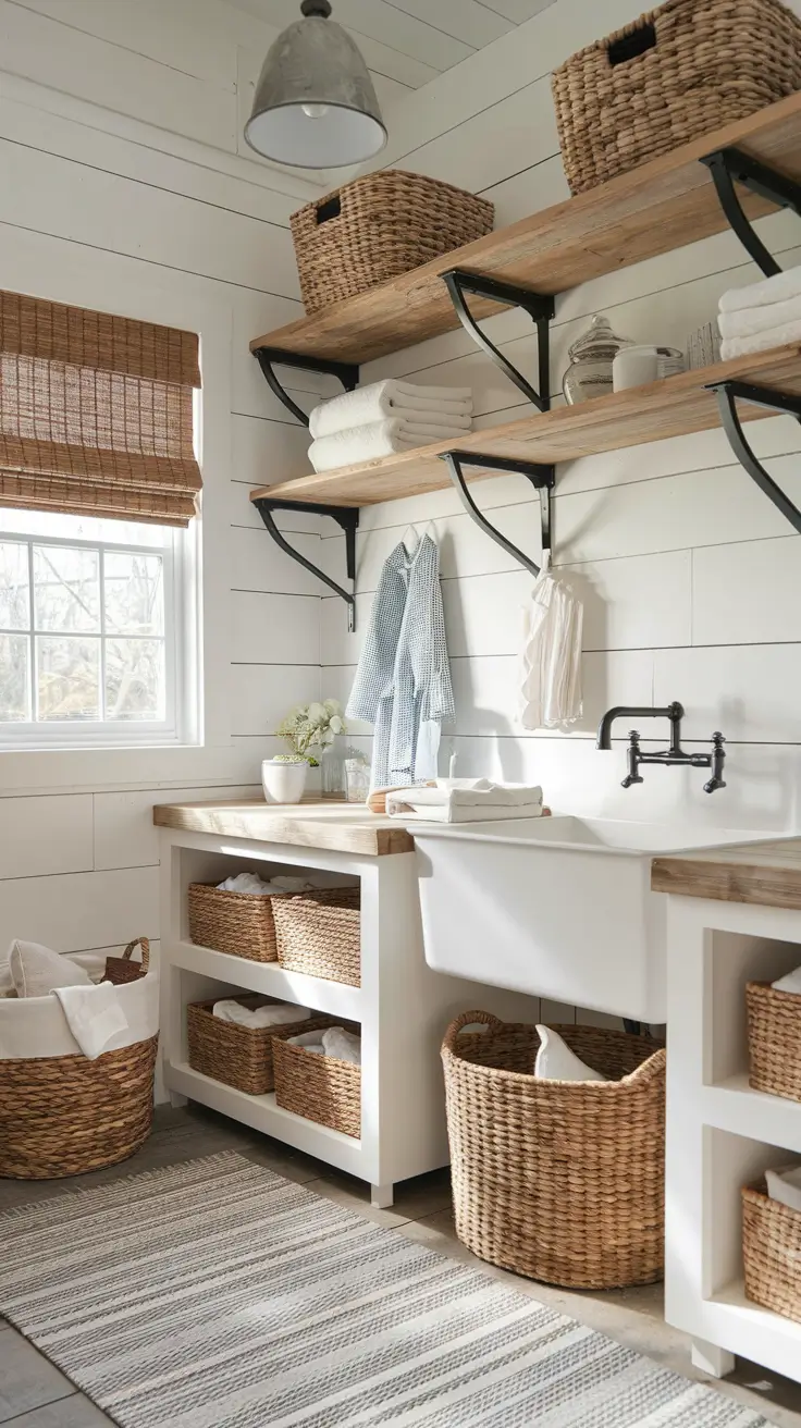 Laundry Room Shelves Ideas 2026: Modern, Farmhouse & DIY Inspiration