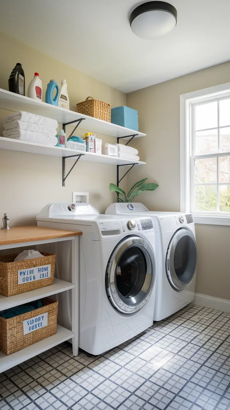 Laundry Room Shelves Ideas 2026: Modern, Farmhouse & DIY Inspiration