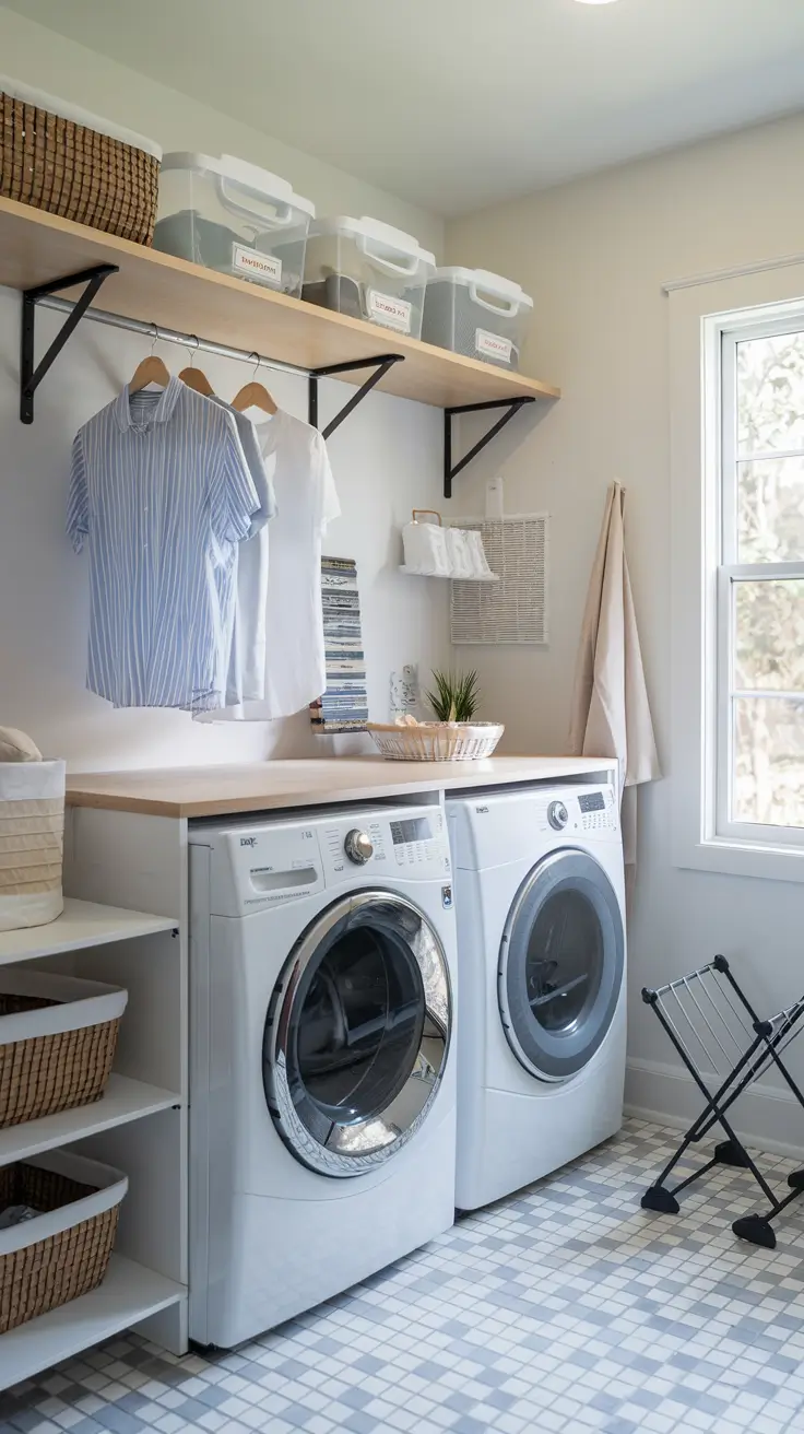 Laundry Room Shelves Ideas 2026: Modern, Farmhouse & DIY Inspiration