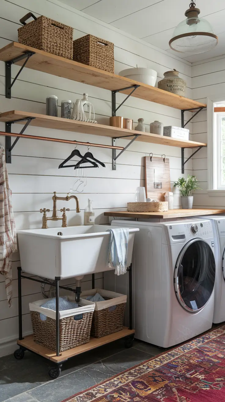 Laundry Room Shelves Ideas 2026: Modern, Farmhouse & DIY Inspiration