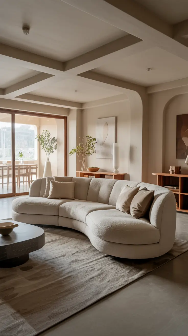 Curved Sofa Ideas for Living Room 2026: Modern, Mid-Century & Stylish Interiors