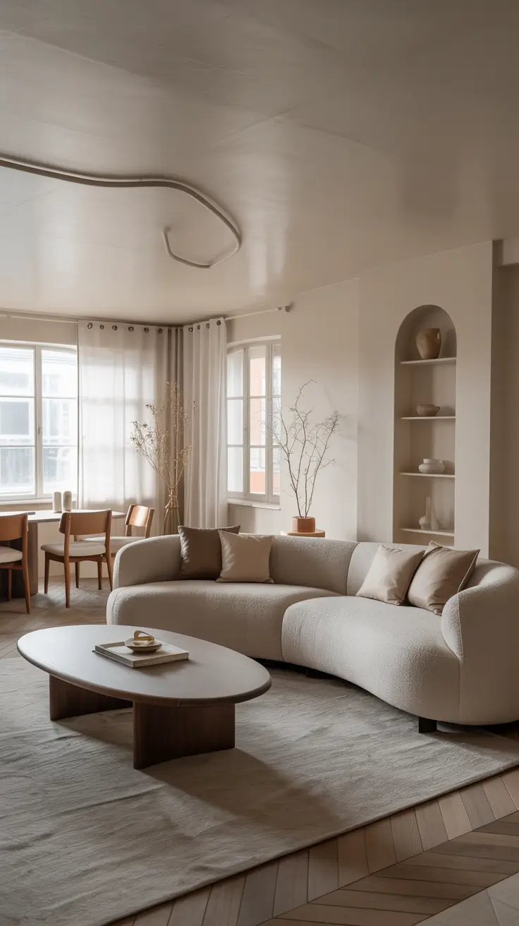 Curved Sofa Ideas for Living Room 2026: Modern, Mid-Century & Stylish Interiors