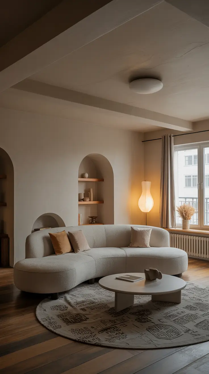 Curved Sofa Ideas for Living Room 2026: Modern, Mid-Century & Stylish Interiors