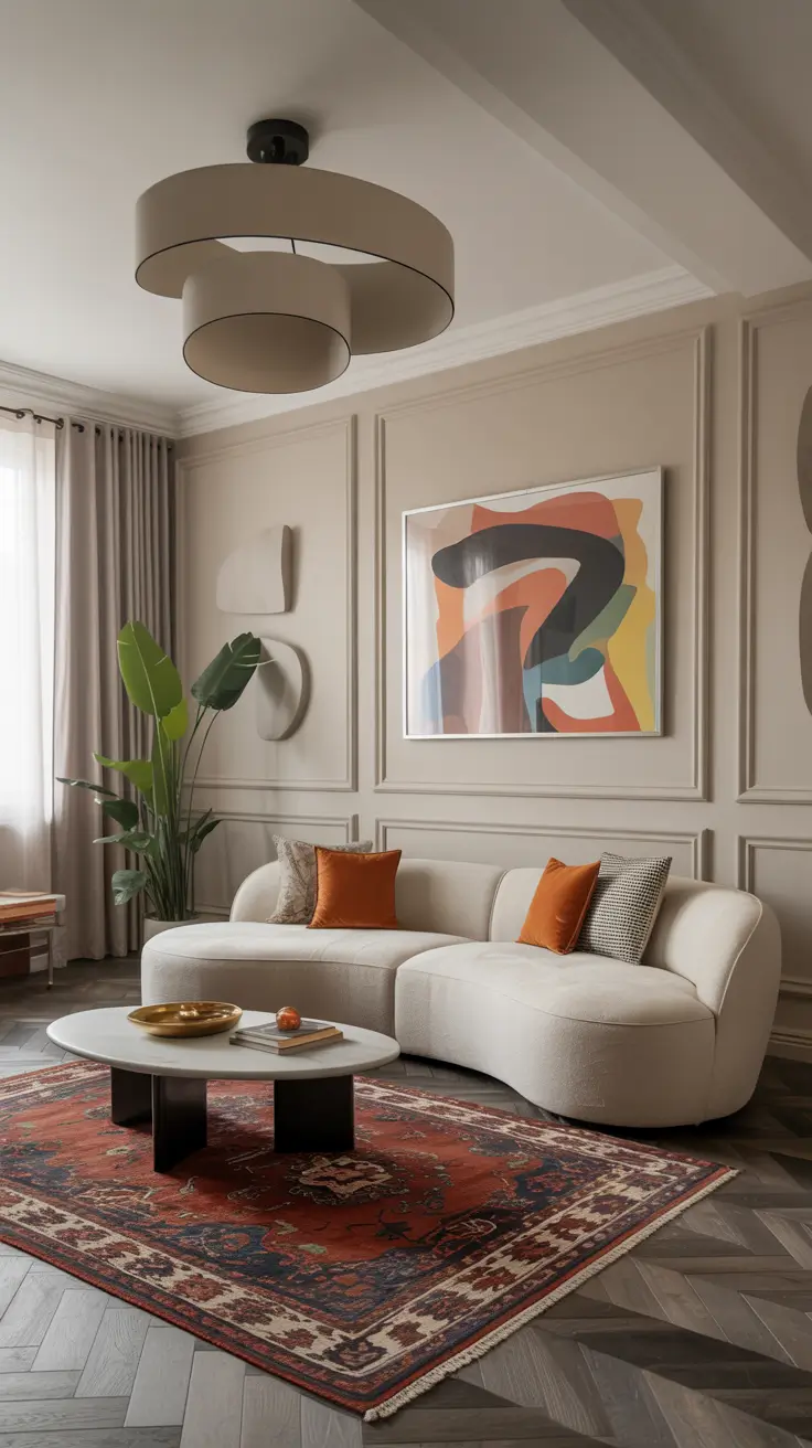 Curved Sofa Ideas for Living Room 2026: Modern, Mid-Century & Stylish Interiors