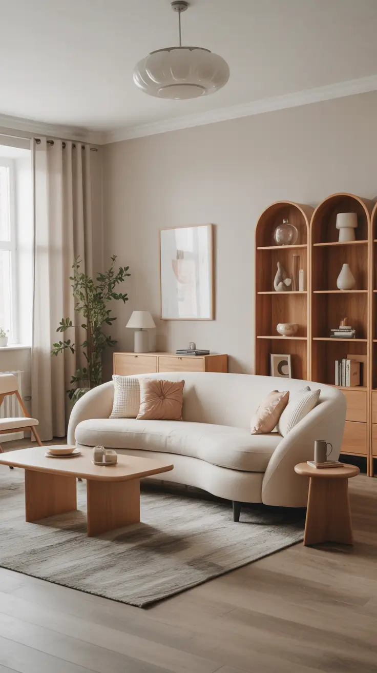 Curved Sofa Ideas for Living Room 2026: Modern, Mid-Century & Stylish Interiors