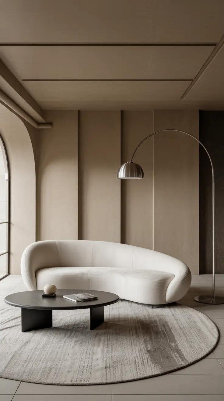 Curved Sofa Ideas for Living Room 2026: Modern, Mid-Century & Stylish Interiors