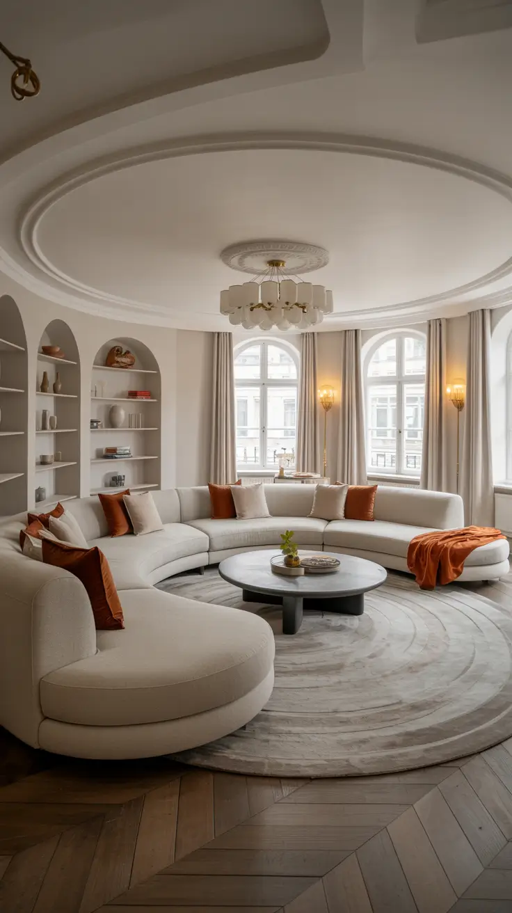 Curved Sofa Ideas for Living Room 2026: Modern, Mid-Century & Stylish Interiors