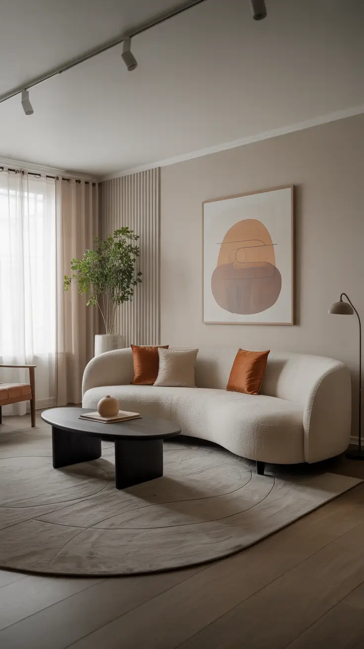 Curved Sofa Ideas for Living Room 2026: Modern, Mid-Century & Stylish Interiors