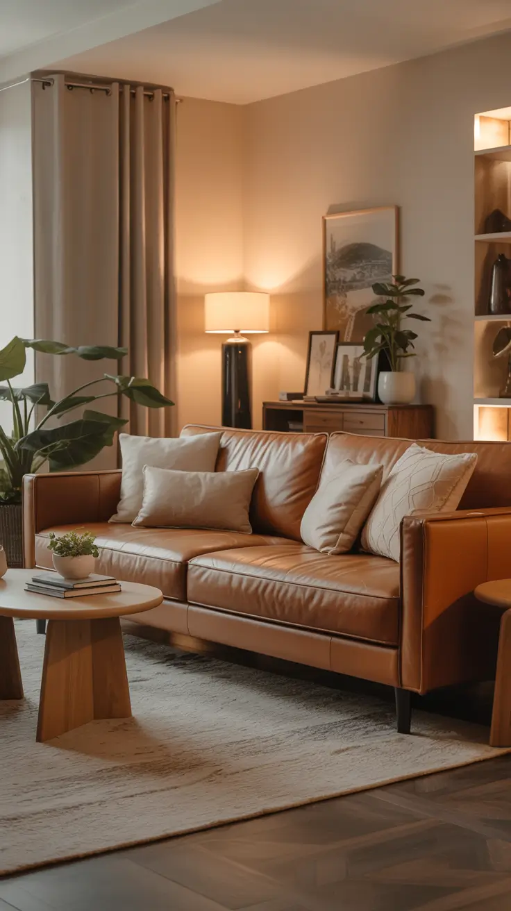 Leather Sofa Ideas 2026: Stylish Living Room Designs with Brown, Black & Modern Looks