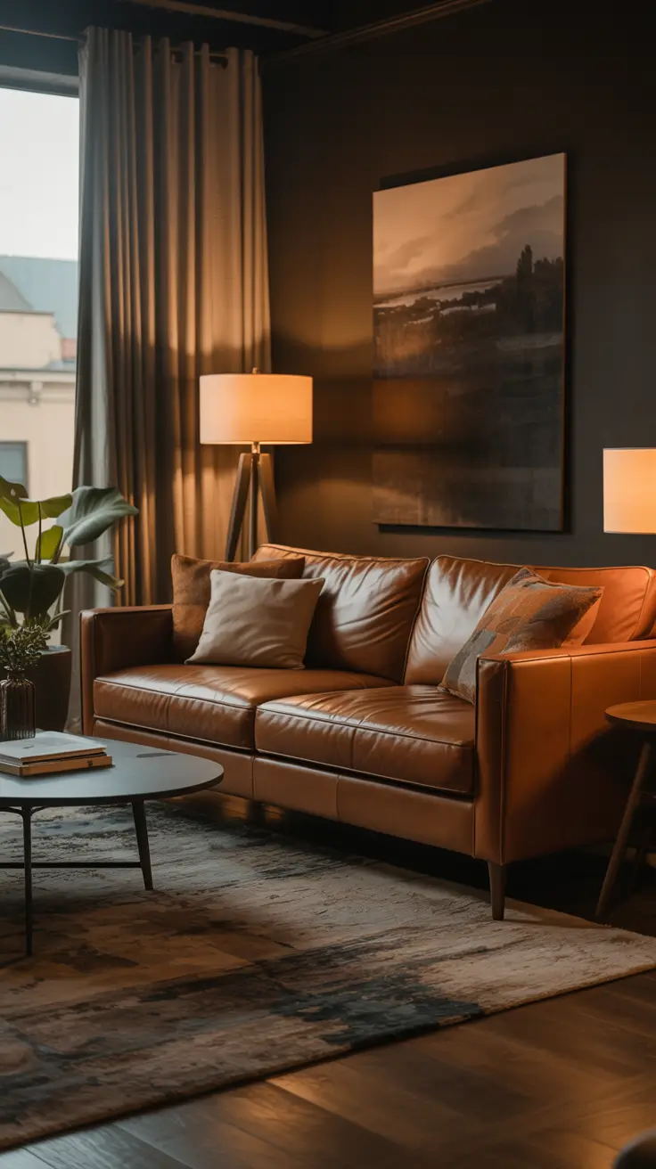 Leather Sofa Ideas 2026: Stylish Living Room Designs with Brown, Black & Modern Looks