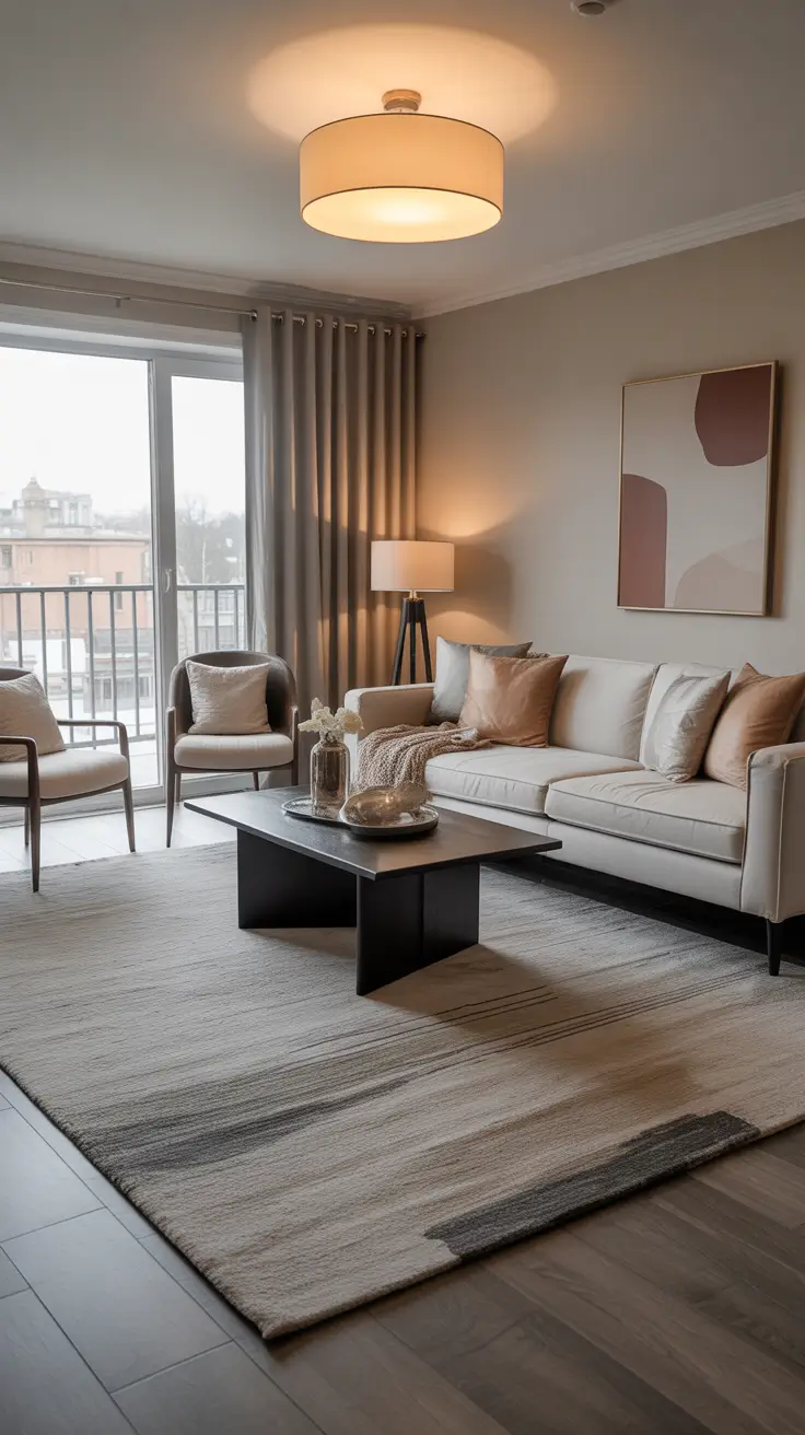 Living Room Carpet Ideas 2026: Area Rugs, Modern Colors & Cozy Styles