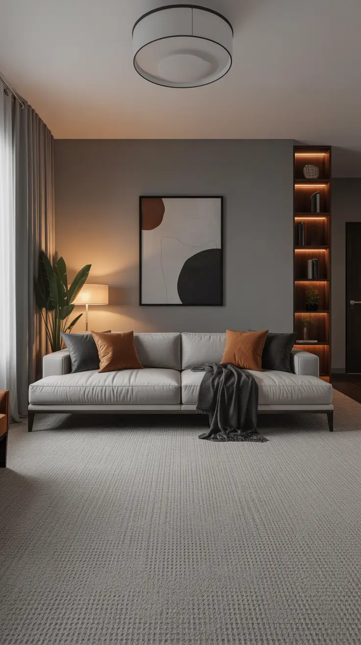 Living Room Carpet Ideas 2026: Area Rugs, Modern Colors & Cozy Styles