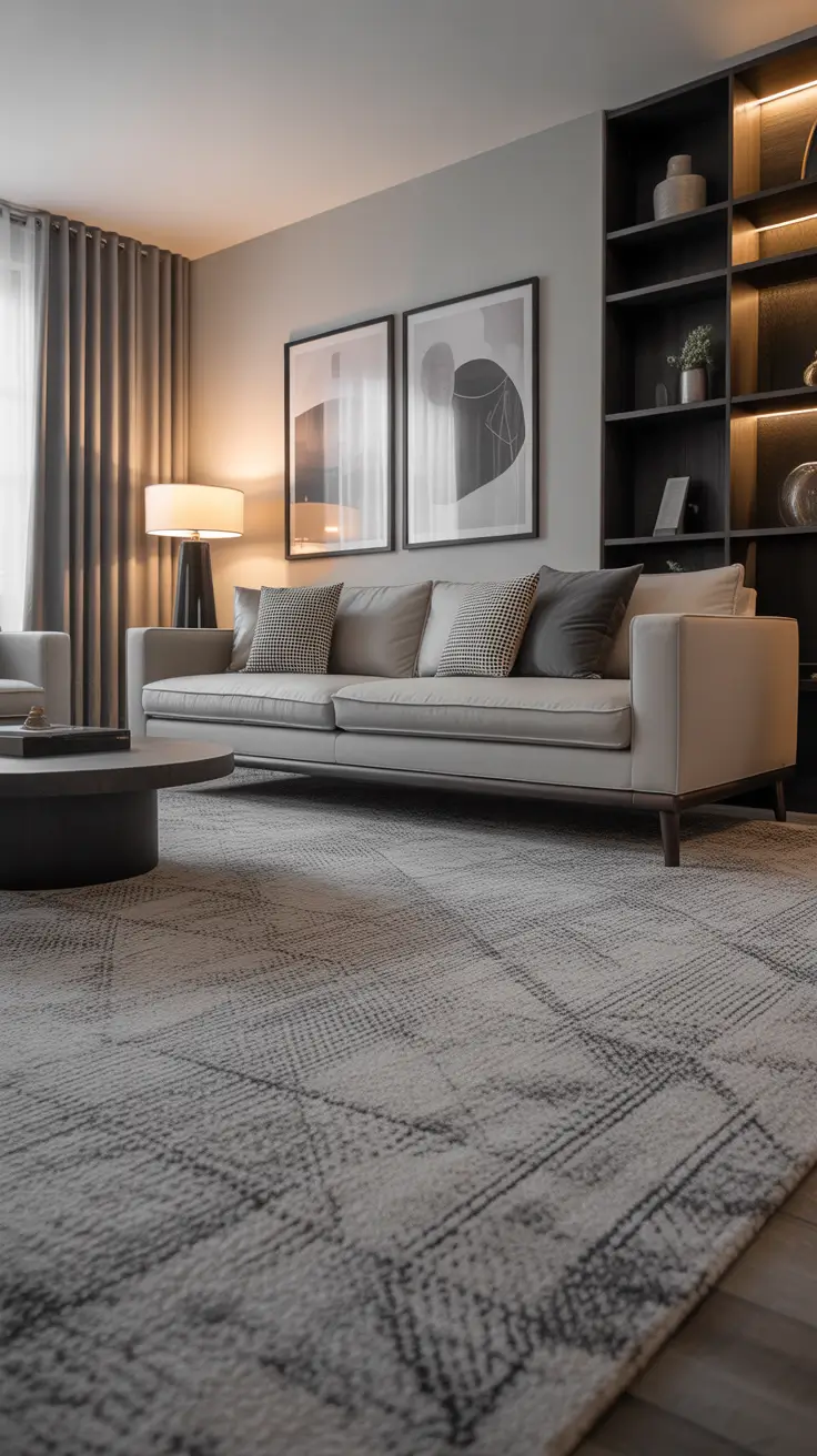 Living Room Carpet Ideas 2026: Area Rugs, Modern Colors & Cozy Styles