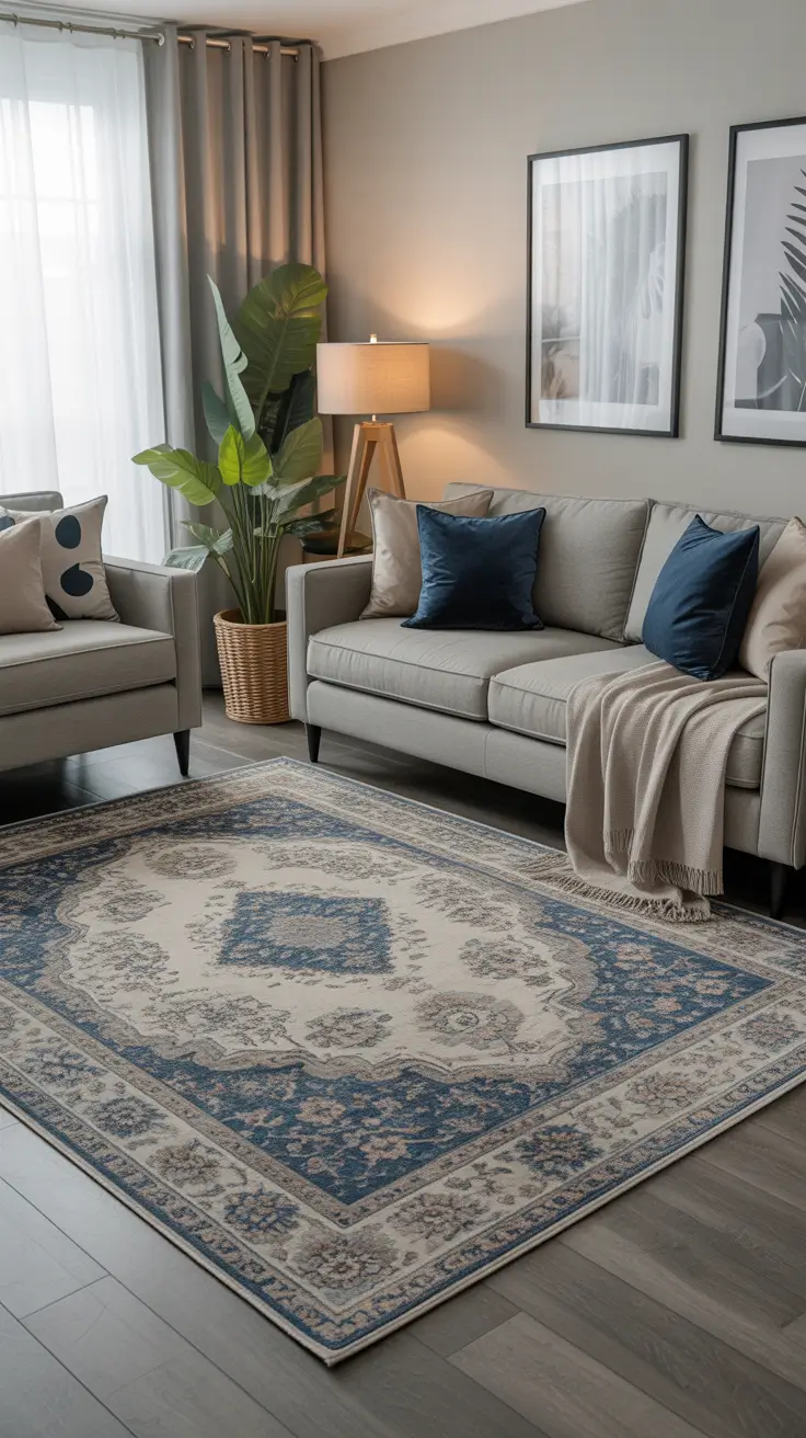 Living Room Carpet Ideas 2026: Area Rugs, Modern Colors & Cozy Styles
