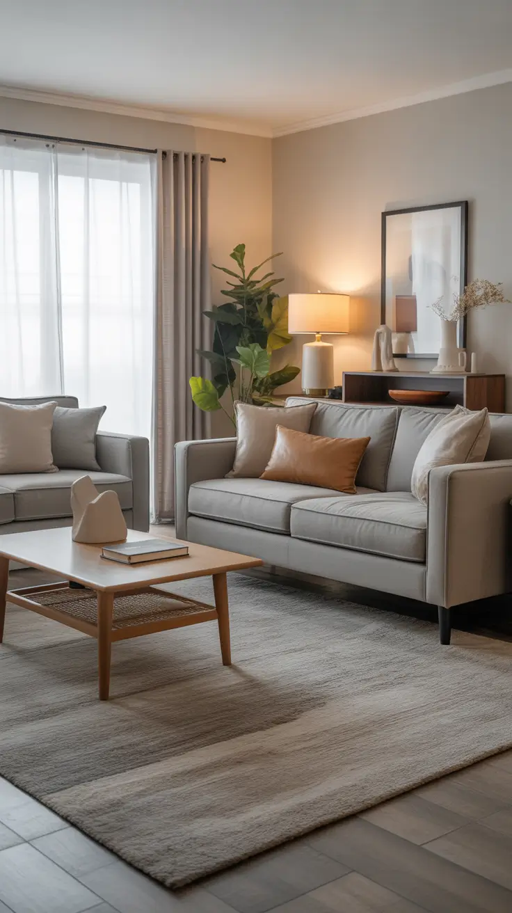 Living Room Carpet Ideas 2026: Area Rugs, Modern Colors & Cozy Styles