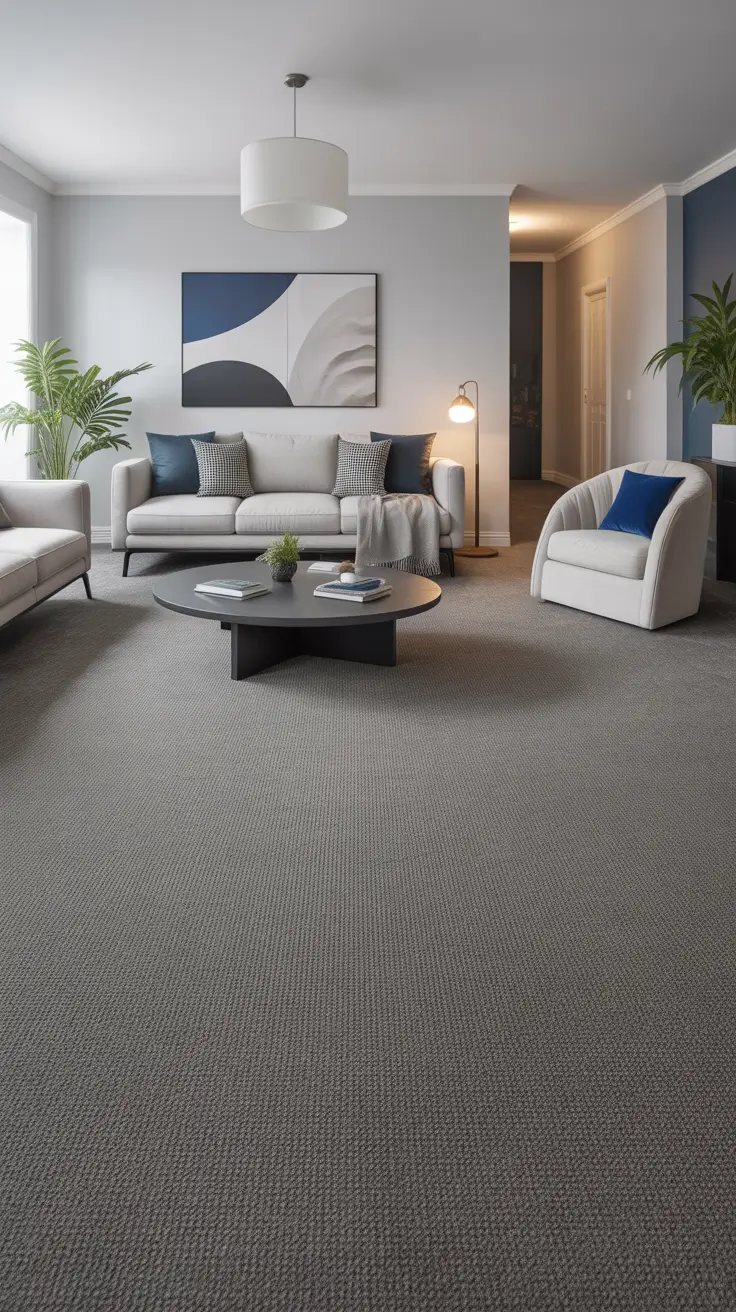 Living Room Carpet Ideas 2026: Area Rugs, Modern Colors & Cozy Styles