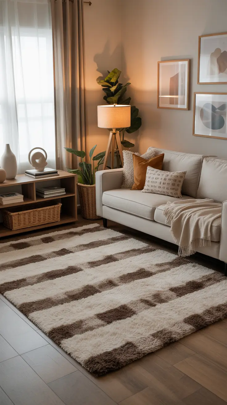 Living Room Carpet Ideas 2026: Area Rugs, Modern Colors & Cozy Styles