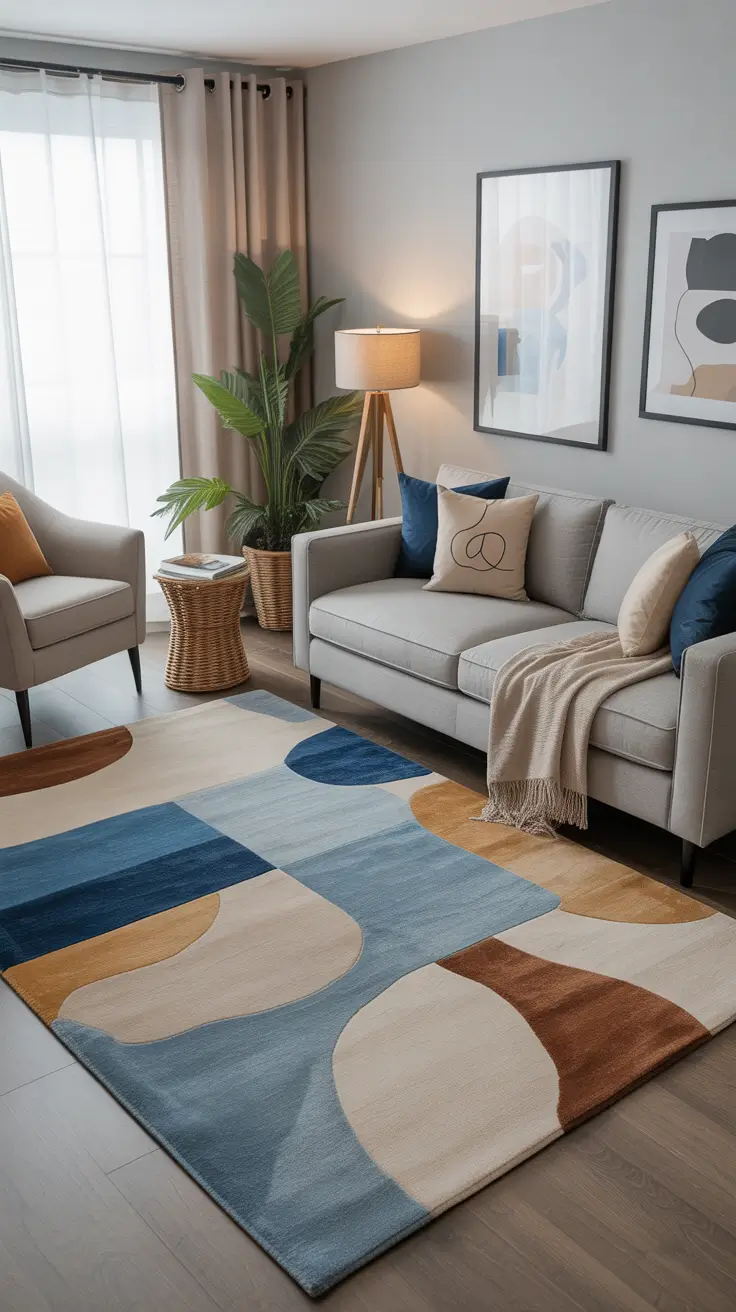 Living Room Carpet Ideas 2026: Area Rugs, Modern Colors & Cozy Styles