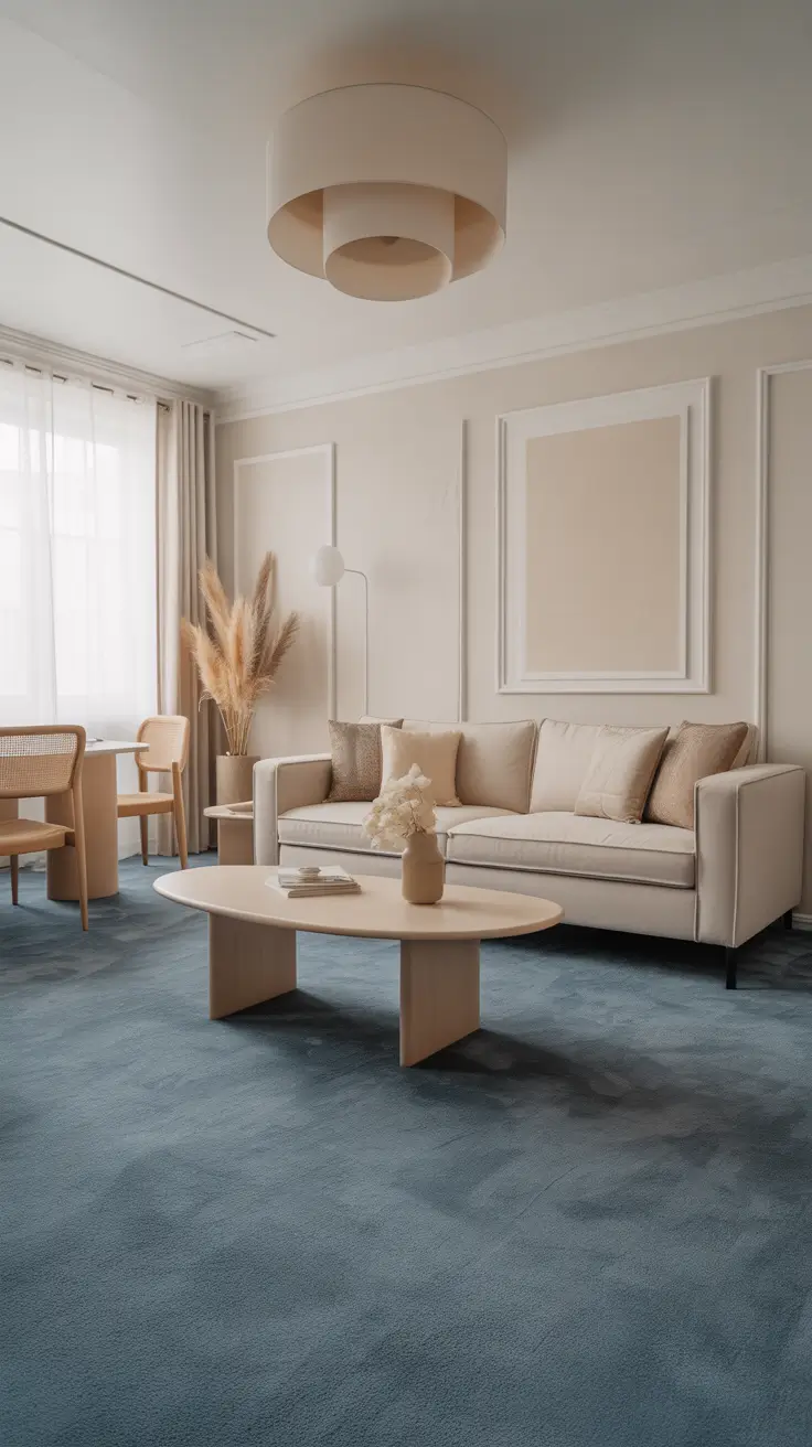 Living Room Carpet Ideas 2026: Area Rugs, Modern Colors & Cozy Styles