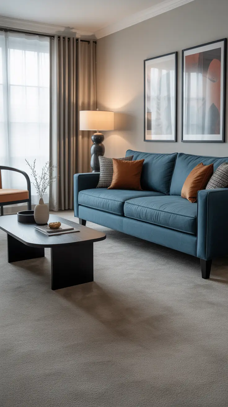 Living Room Carpet Ideas 2026: Area Rugs, Modern Colors & Cozy Styles