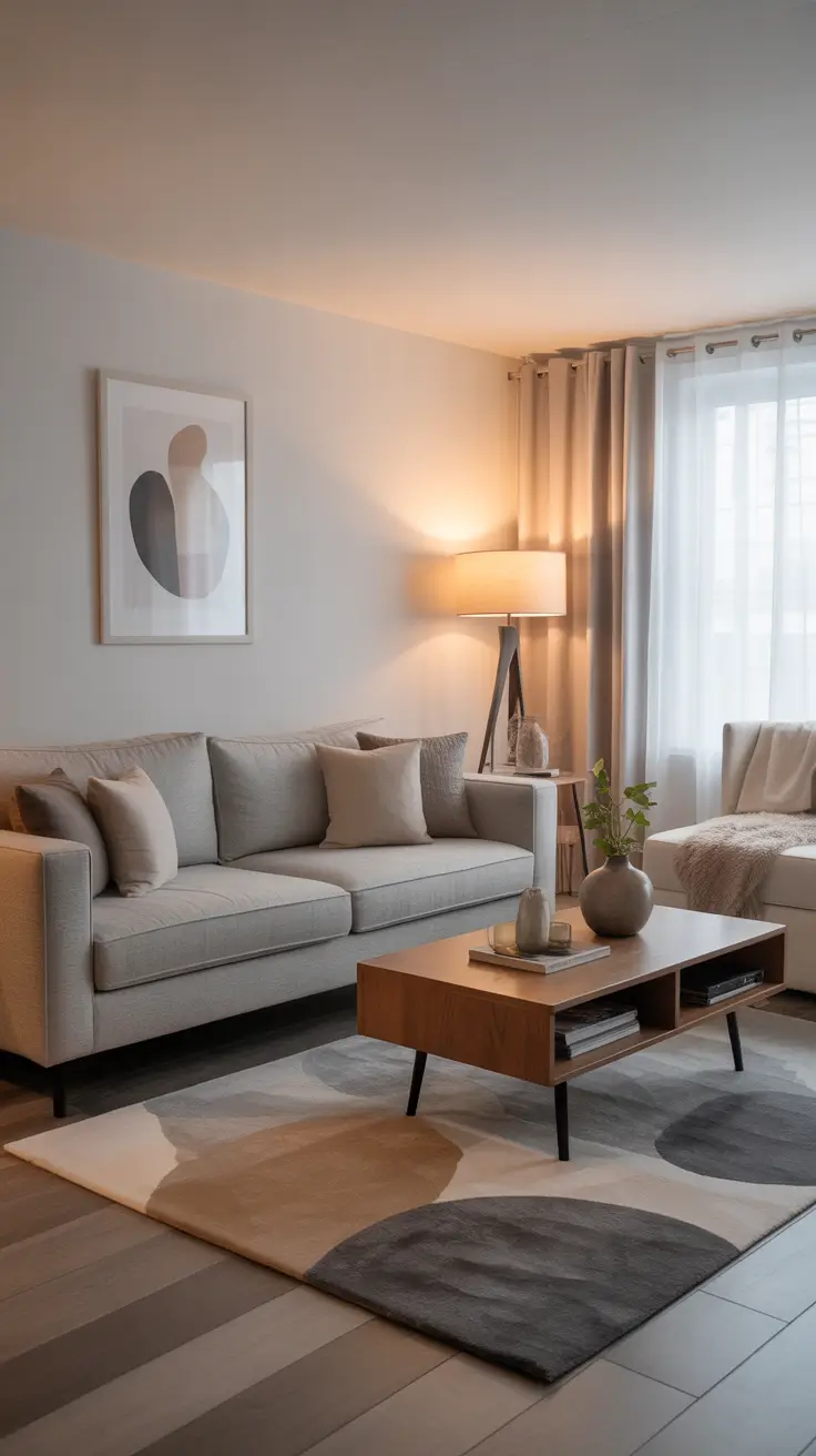 Living Room Carpet Ideas 2026: Area Rugs, Modern Colors & Cozy Styles