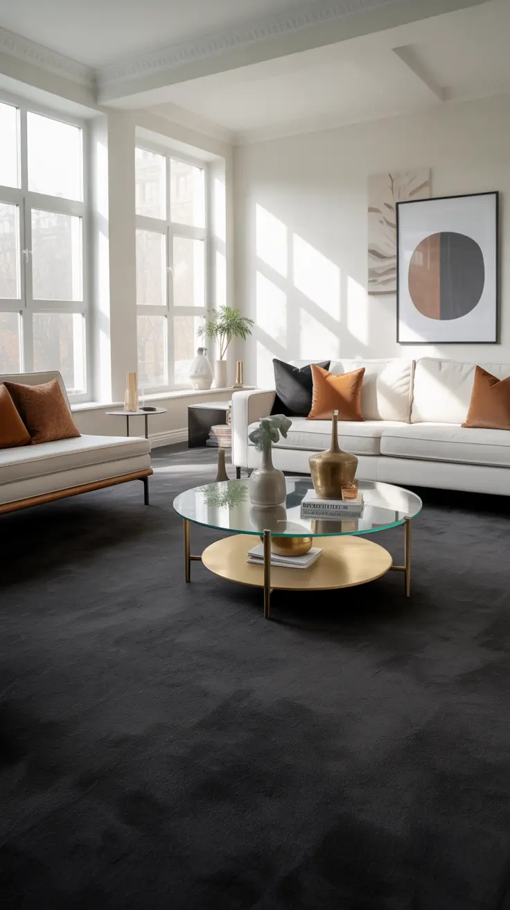 Living Room Carpet Ideas 2026: Area Rugs, Modern Colors & Cozy Styles