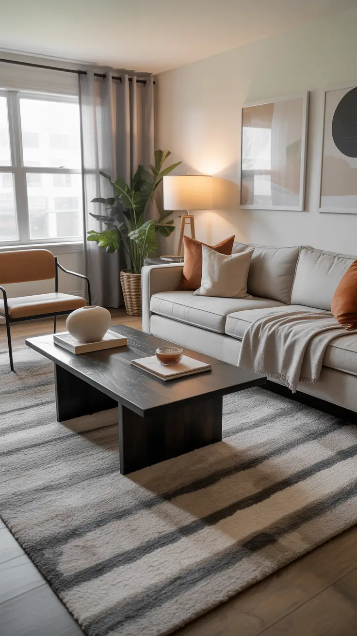 Living Room Carpet Ideas 2026: Area Rugs, Modern Colors & Cozy Styles