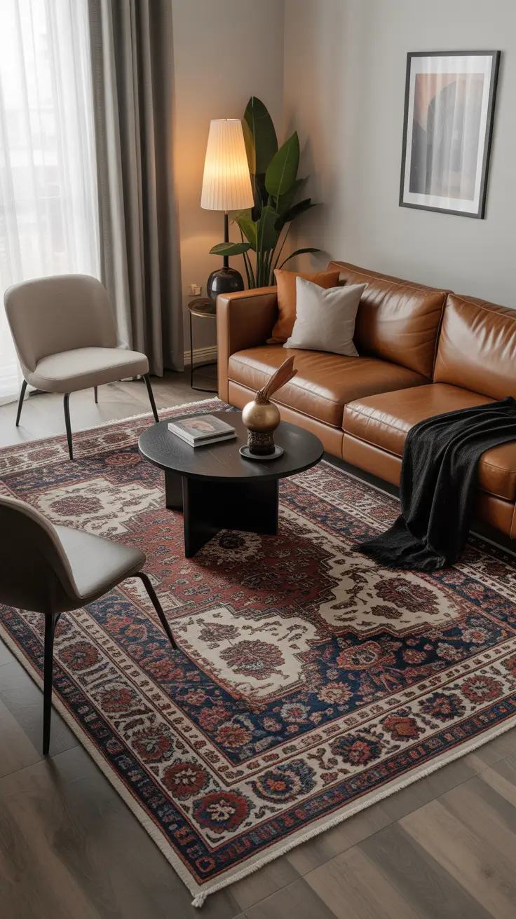 Living Room Carpet Ideas 2026: Area Rugs, Modern Colors & Cozy Styles