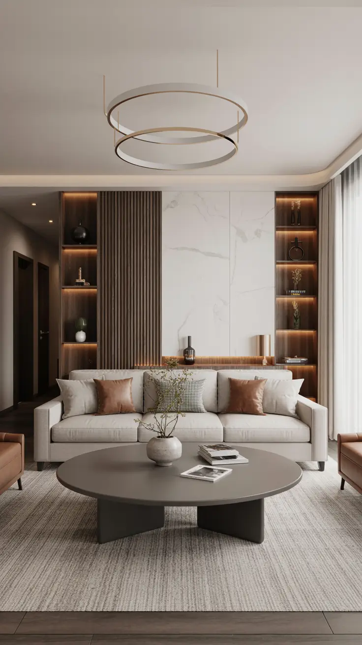 Round Table Living Room Ideas 2026: Modern Coffee Table Decor & Styling