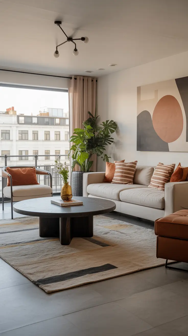 Round Table Living Room Ideas 2026: Modern Coffee Table Decor & Styling